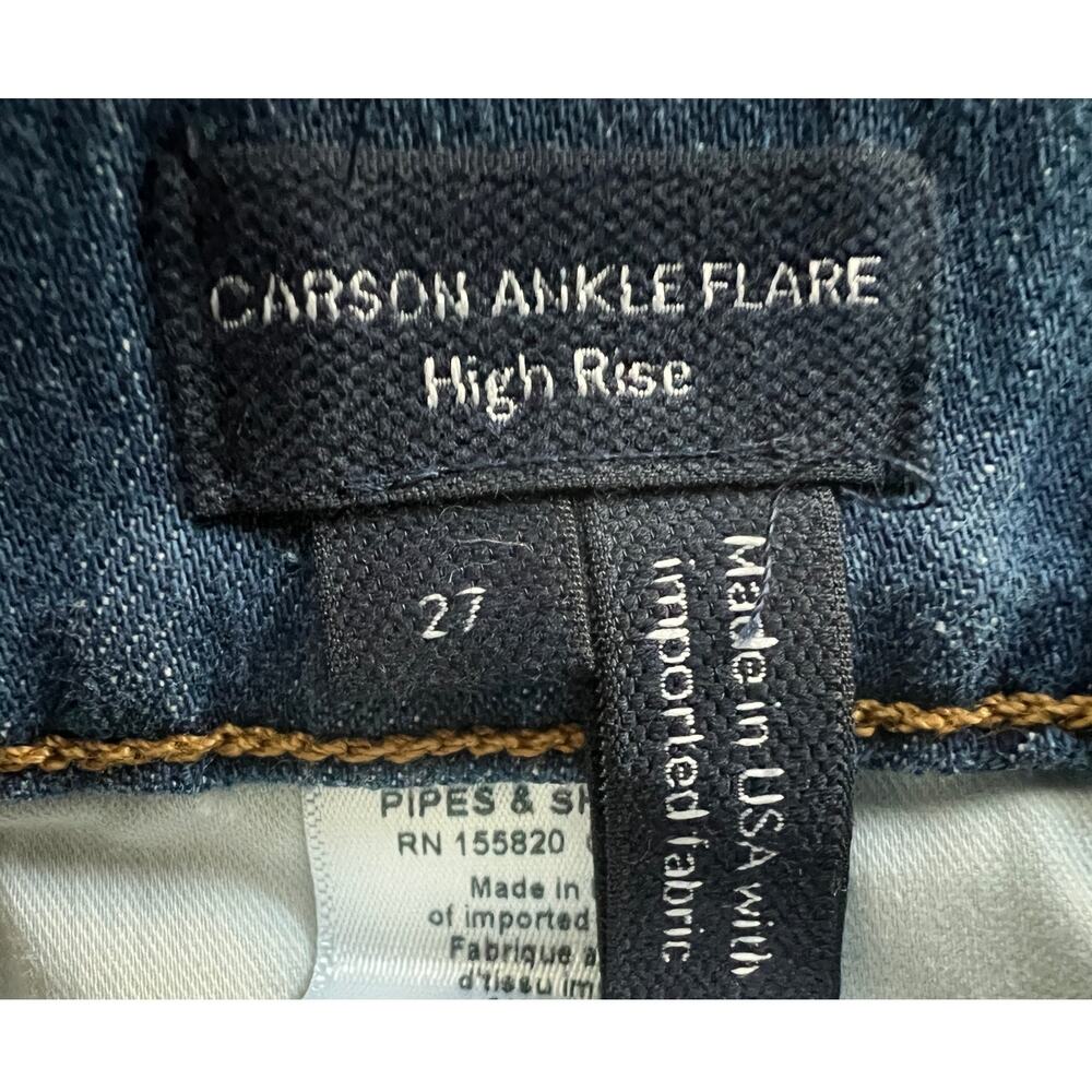 VERONICA BEARD WOMENS SIZE 27 CARSON HIGH RISE ANKLE FLARE BLUE JEANS - Picture 5 of 14